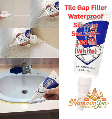 Waterproof Tile Gap Filler Silicone Sealant – 180 ml (White)