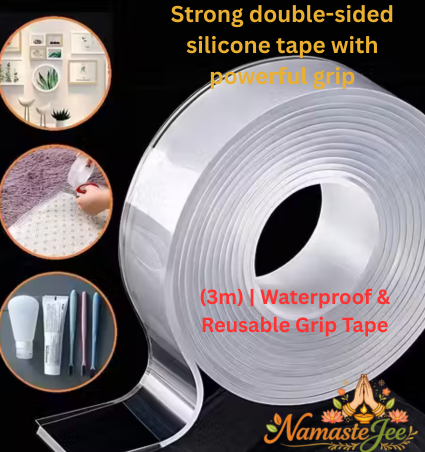 Double-Sided Heavy Duty Silicone Tape (3m) | Waterproof & Reusable Grip Tape
